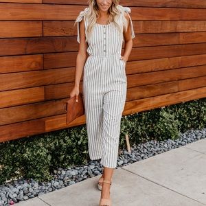 Mod ref striped jumpsuit